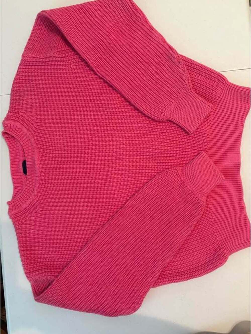 GAP Women’s Medium Pink Chunky Knit Crewneck Sweater Long Sleeve